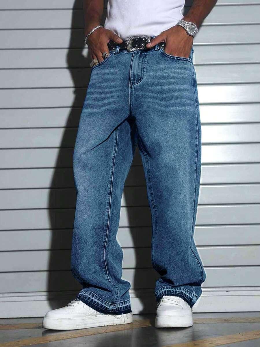 NIEBIESKIE SPODNIE JEANS