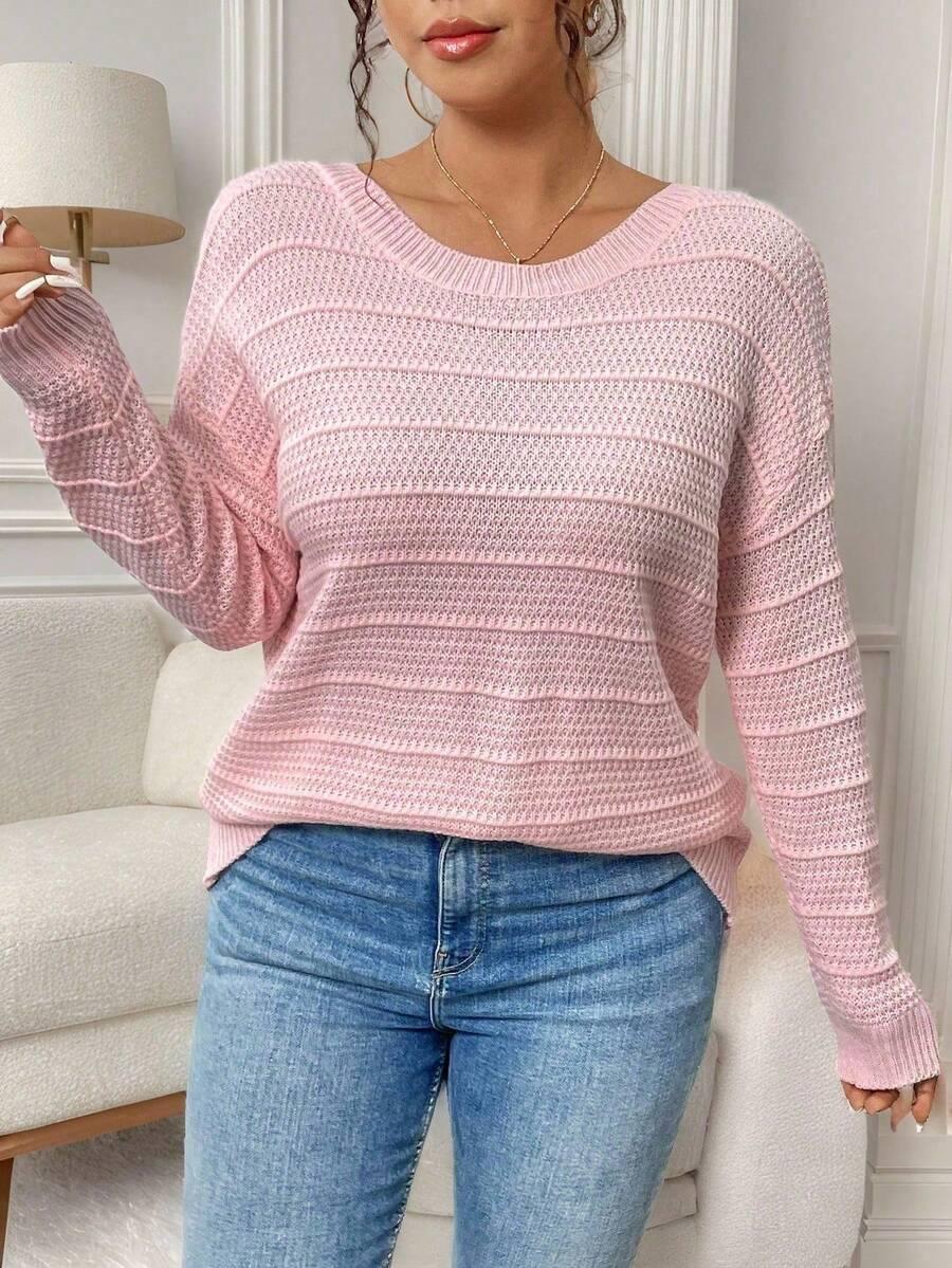 różowy sweter kokarda 