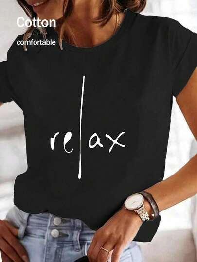 czarny t-shirt print