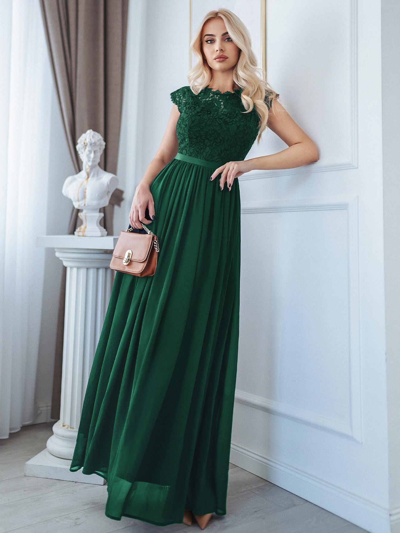 ZIELONA MAXI SUKIENKA
