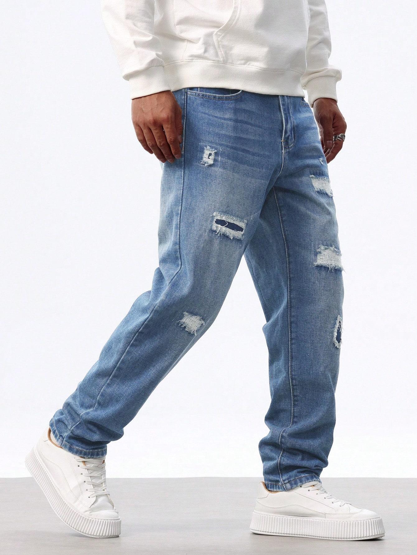 NIEBIESKIE SPODNIE JEANS