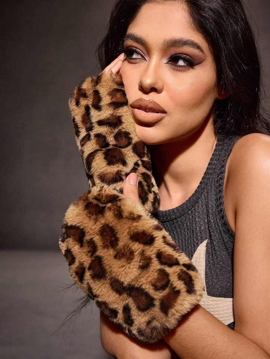 RĘKAWICZKI MITENKI animal print