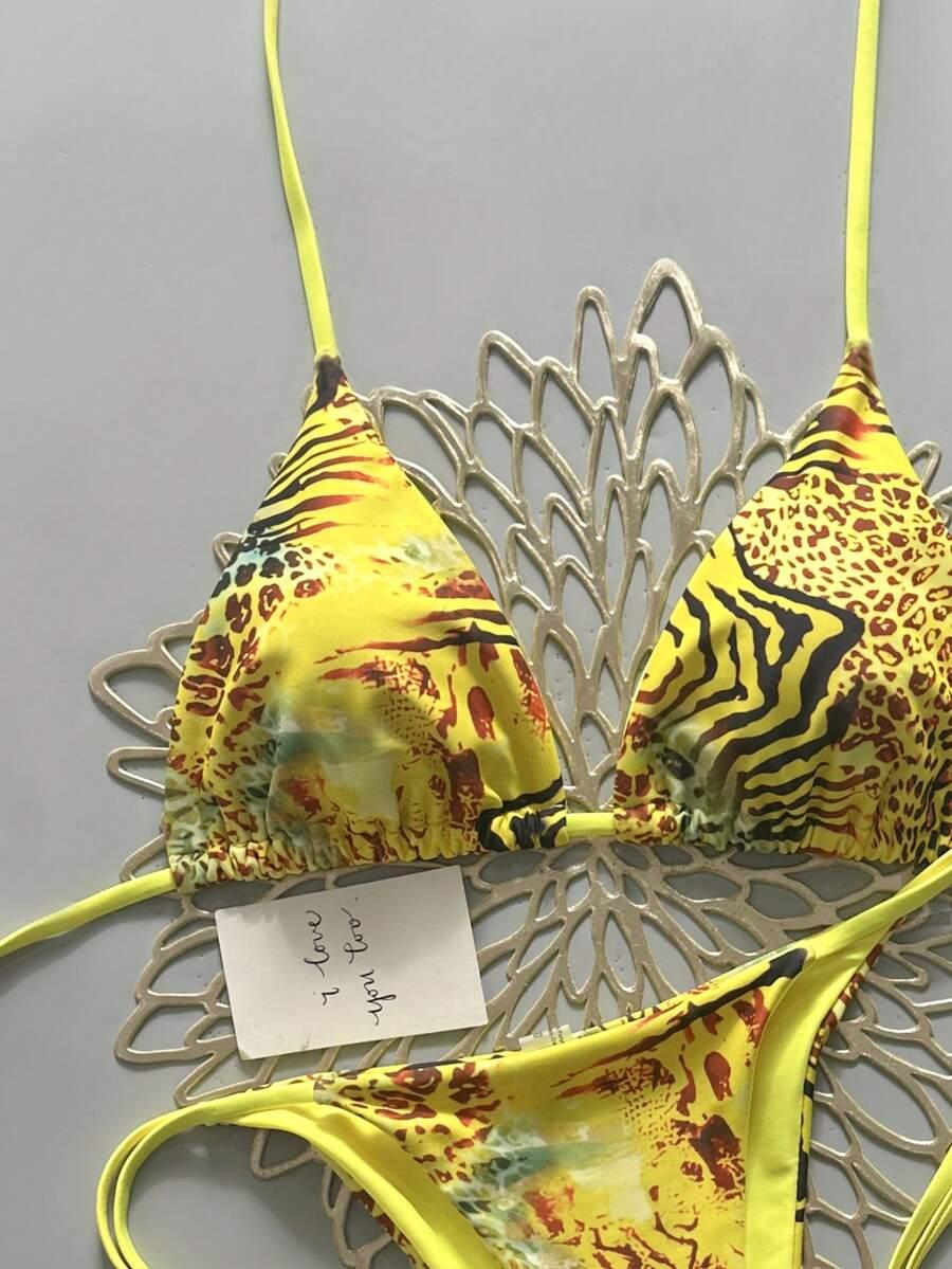 DWUCZĘŚCIOWY STRÓJ KĄPIELOWY ANIMAL PRINT