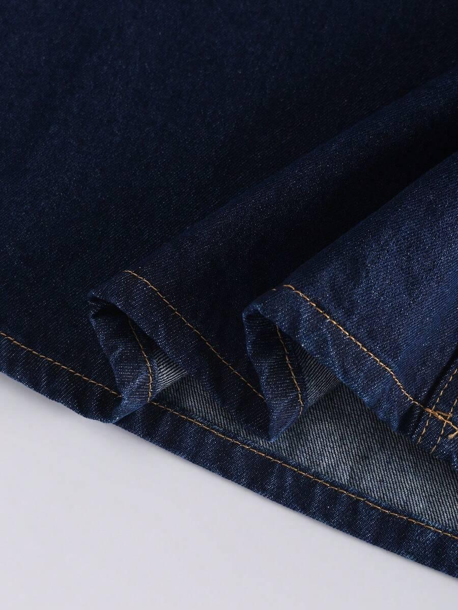 granatowa spódnica jeans