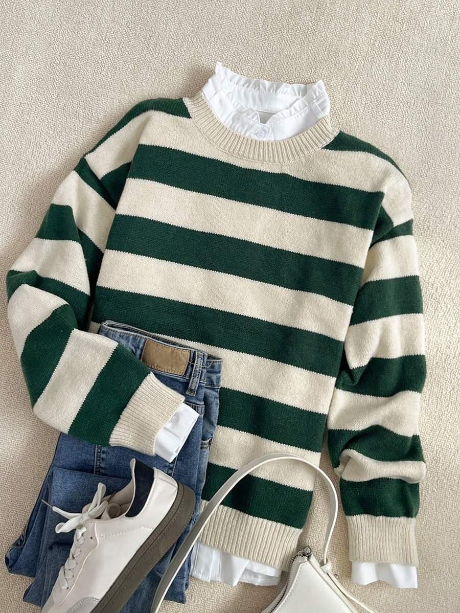 casual sweter paski