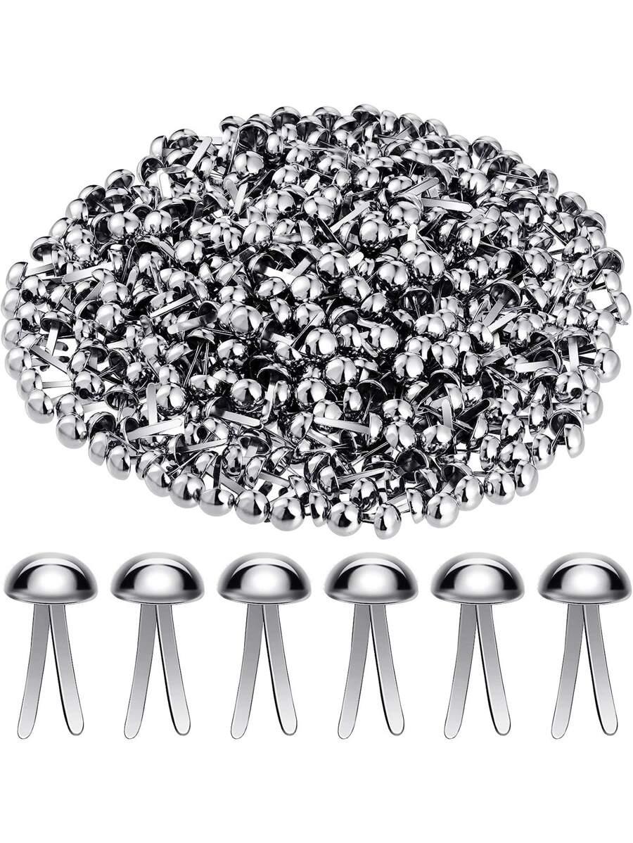 srebrne klamry do dekoracji 50-pack