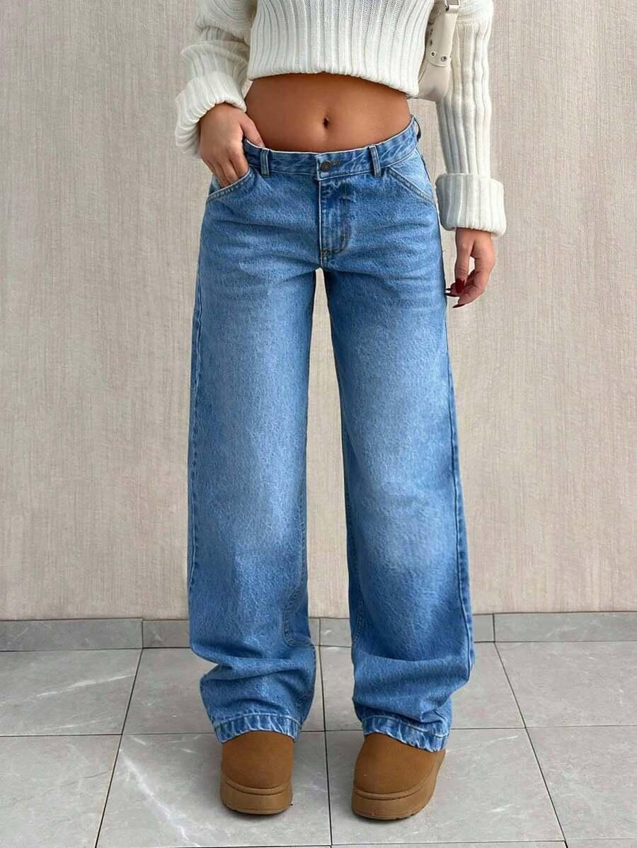 NIEBIESKIE SPODNIE JEANS