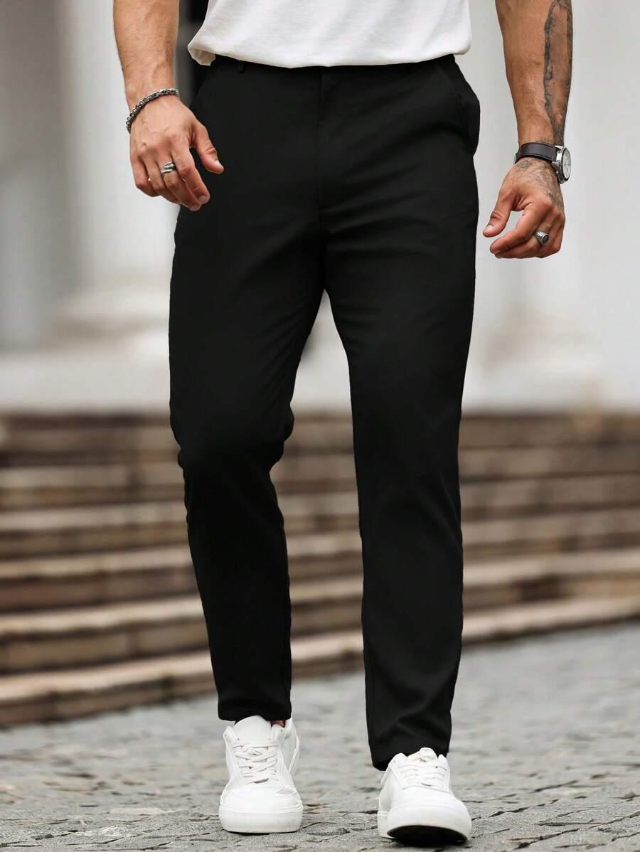CZARNE ELEGANCKIE SPODNIE 