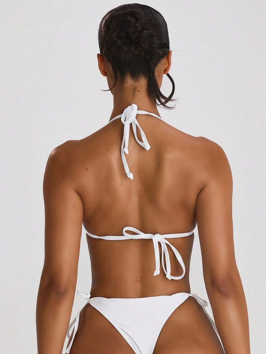 biały dół od bikini