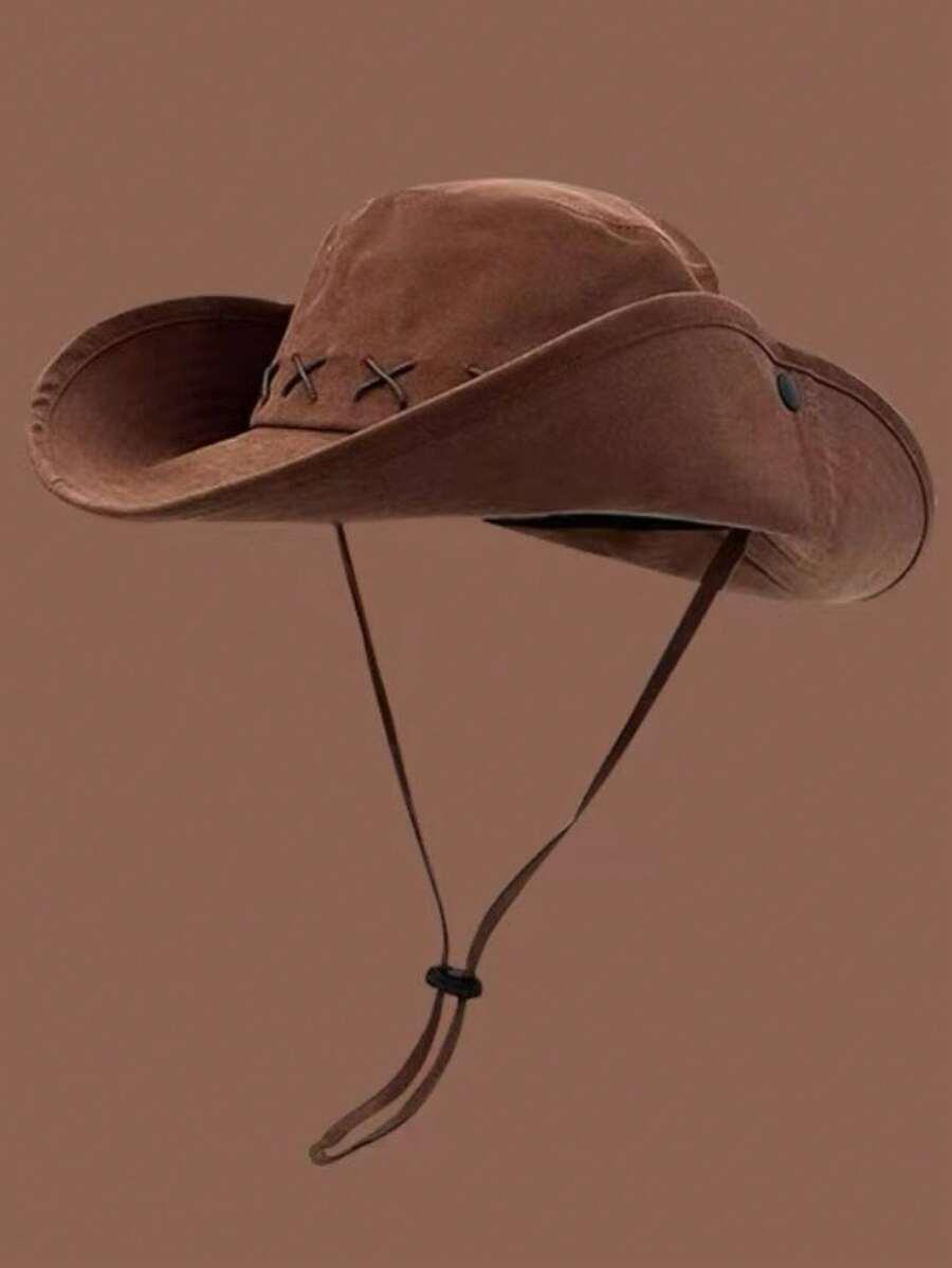 brązowy kapelusz BUCKET