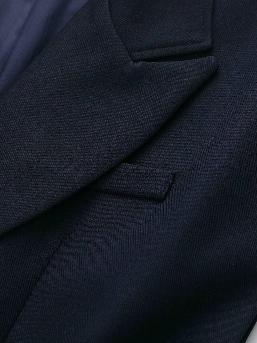granatowa elegancka kamizelka wiązanie