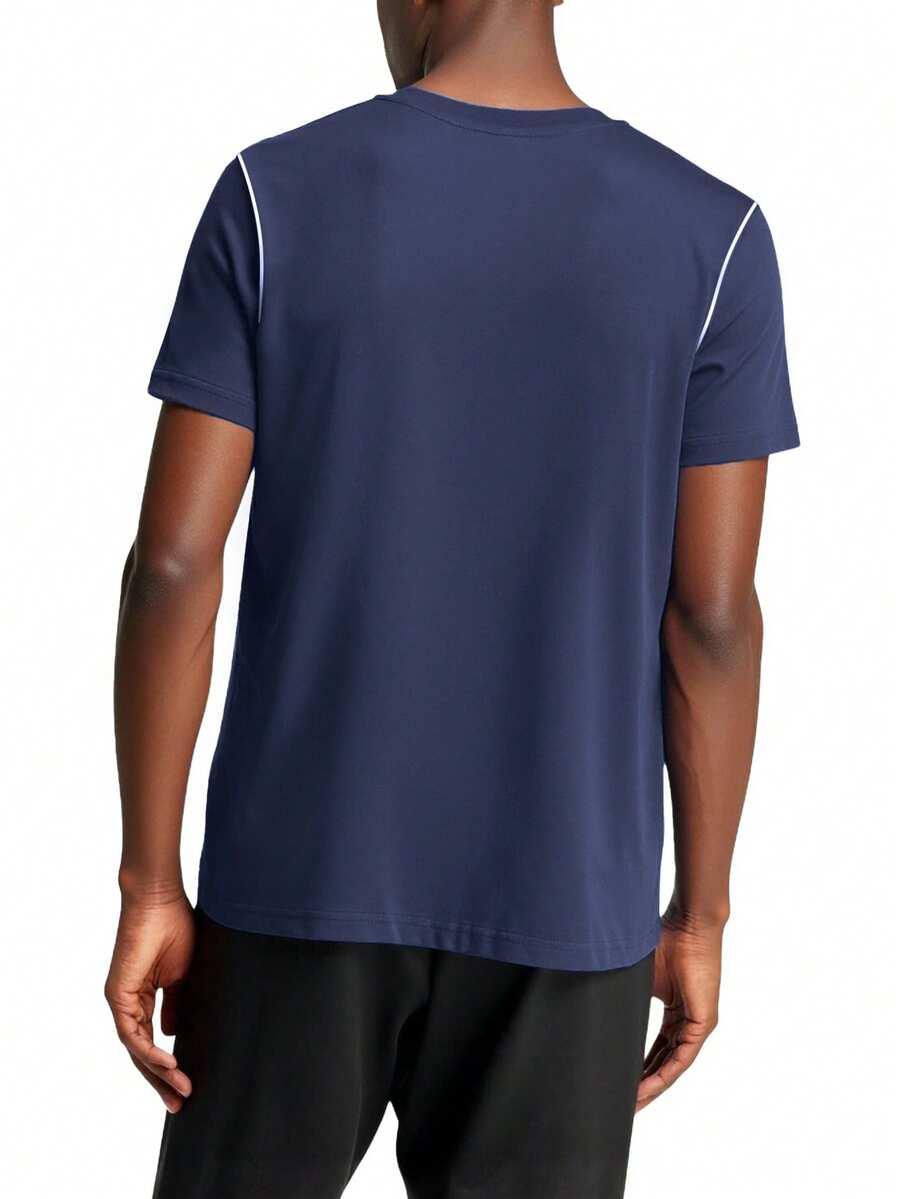 niebieski t-shirt logo bv6883-410