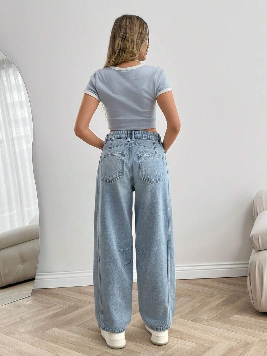 NIEBIESKIE SPODNIE JEANSOWE