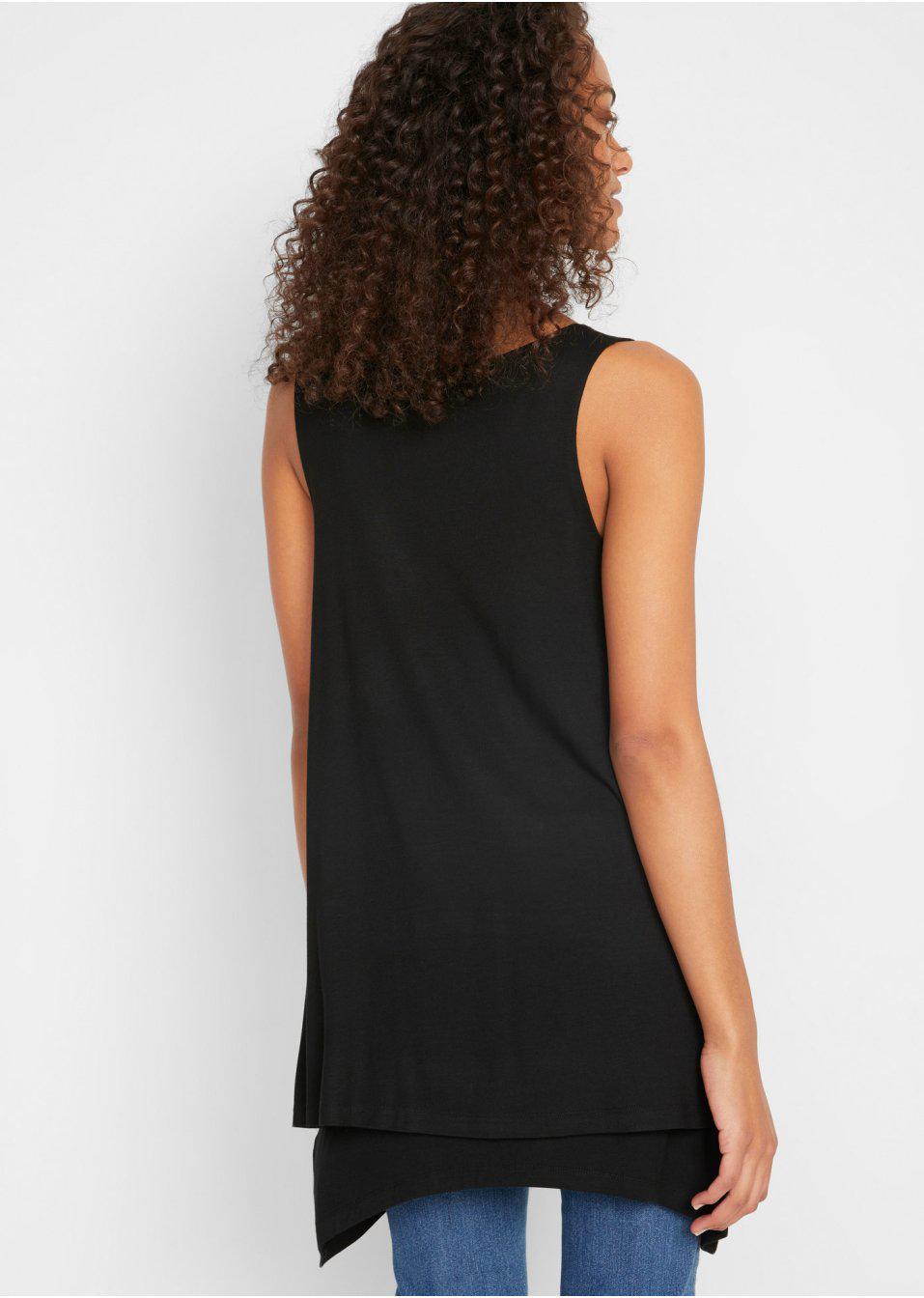 CZARNA TUNIKA V-NECK