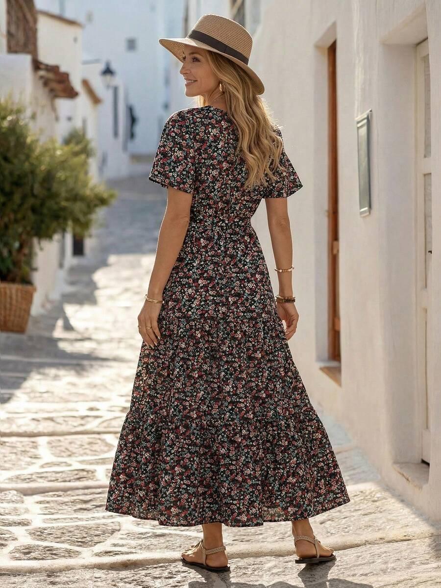 MAXI SUKIENKA KWIATY