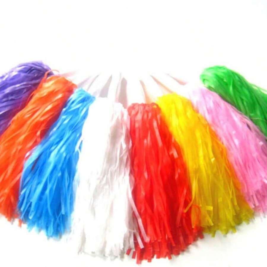białe pompony cheerleaderki 2-pack
