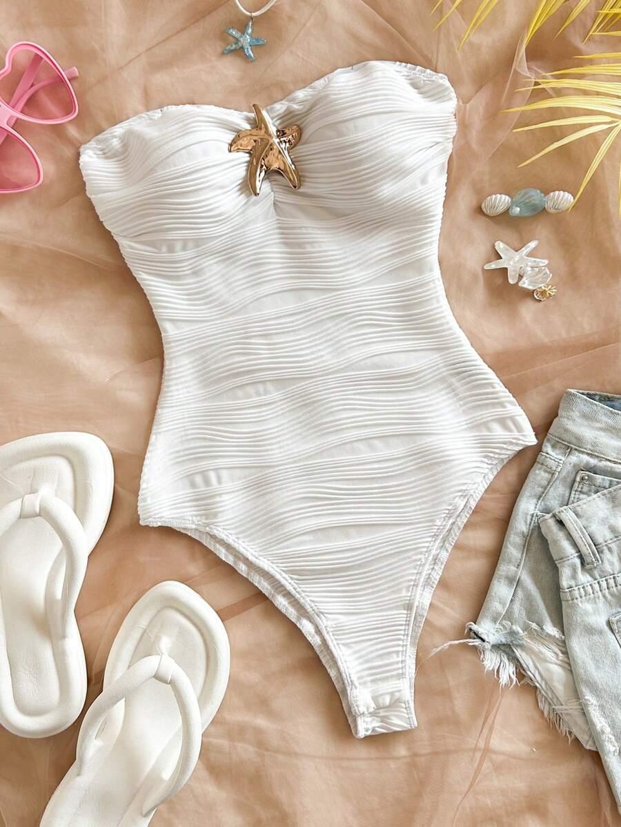 białe body zdobienie