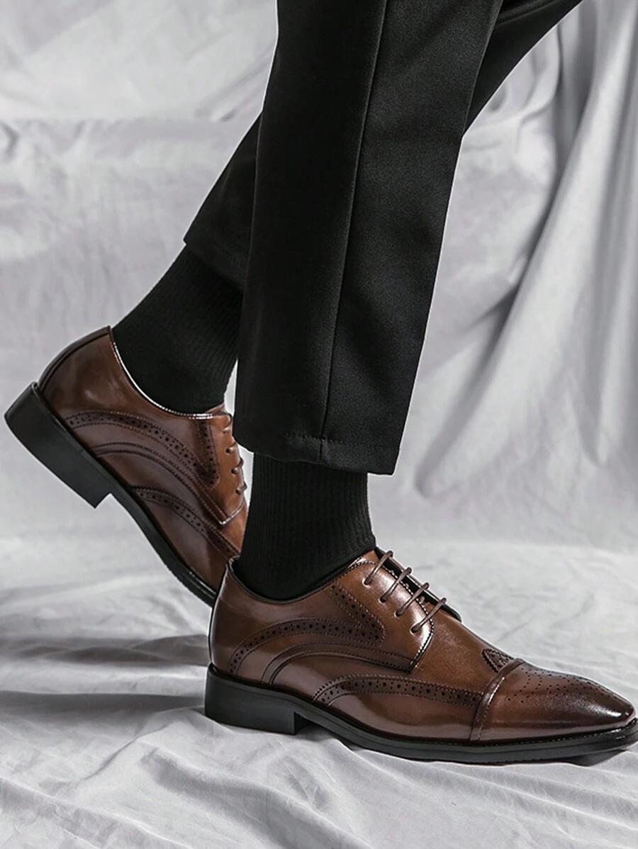 BRĄZOWE ELEGANCKIE BUTY
