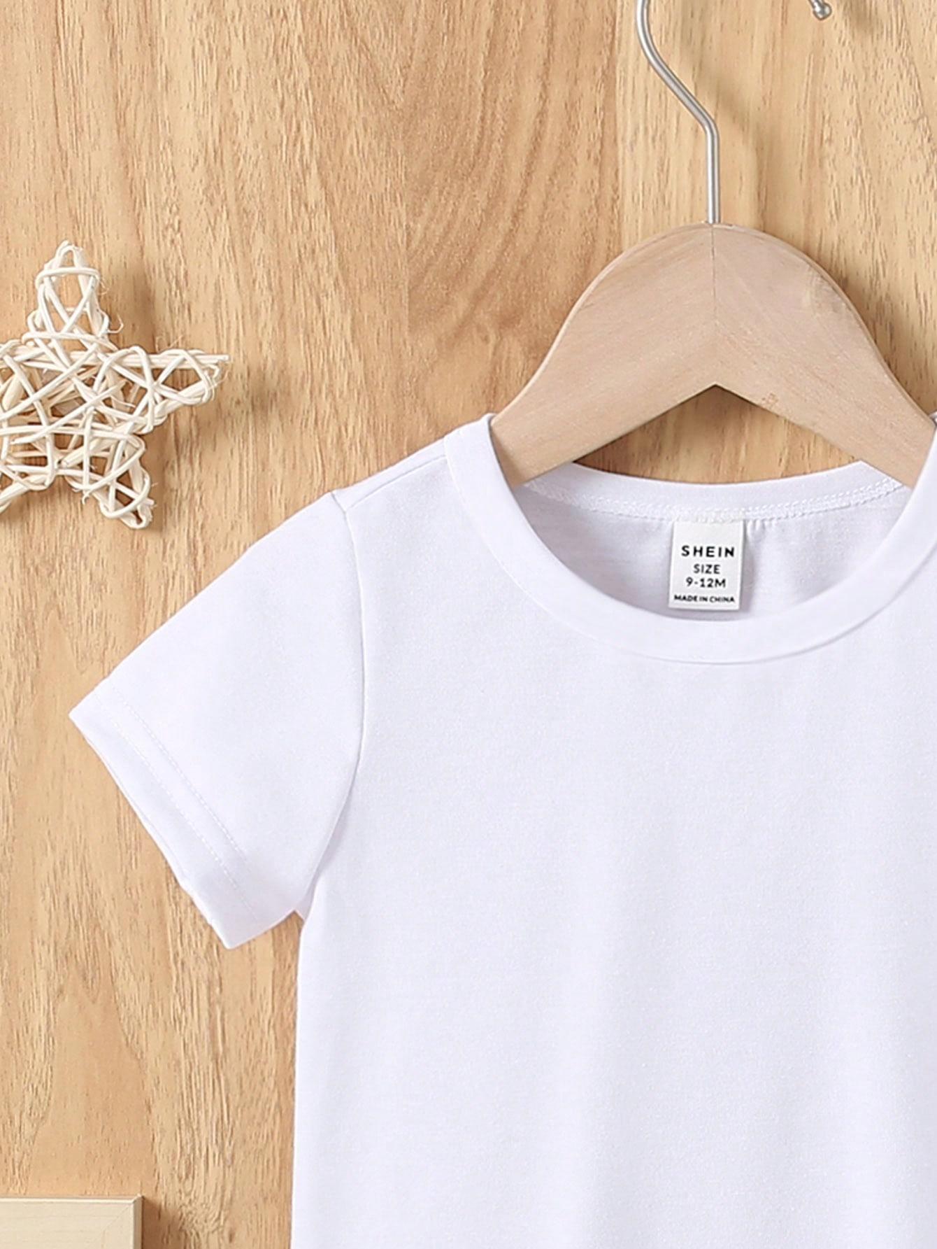 biały t-shirt nadruk