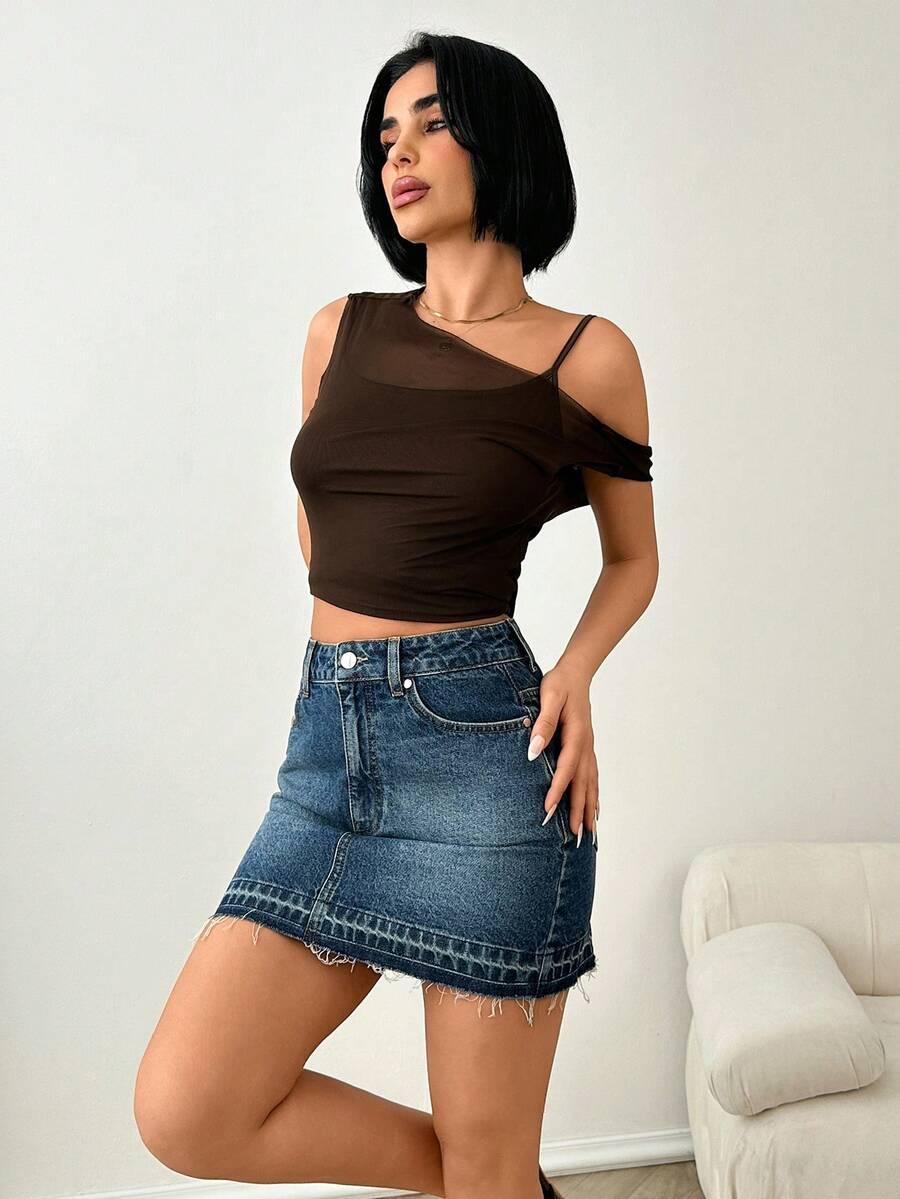 JEANSOWA SPÓDNICA MINI
