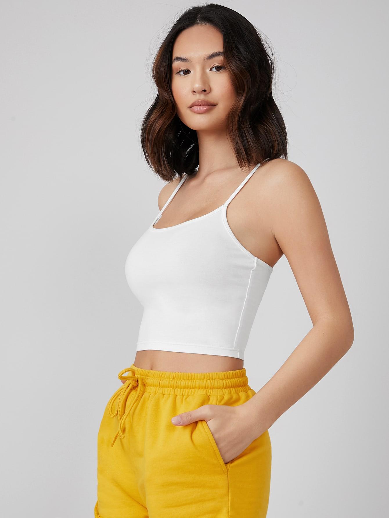 GŁADKI CROP TOP BASIC RAMIĄCZKA