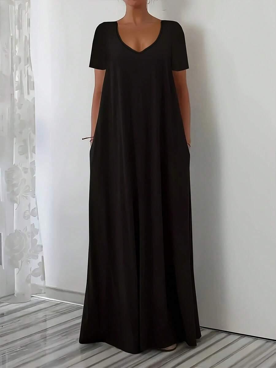 czarna maxi sukienka