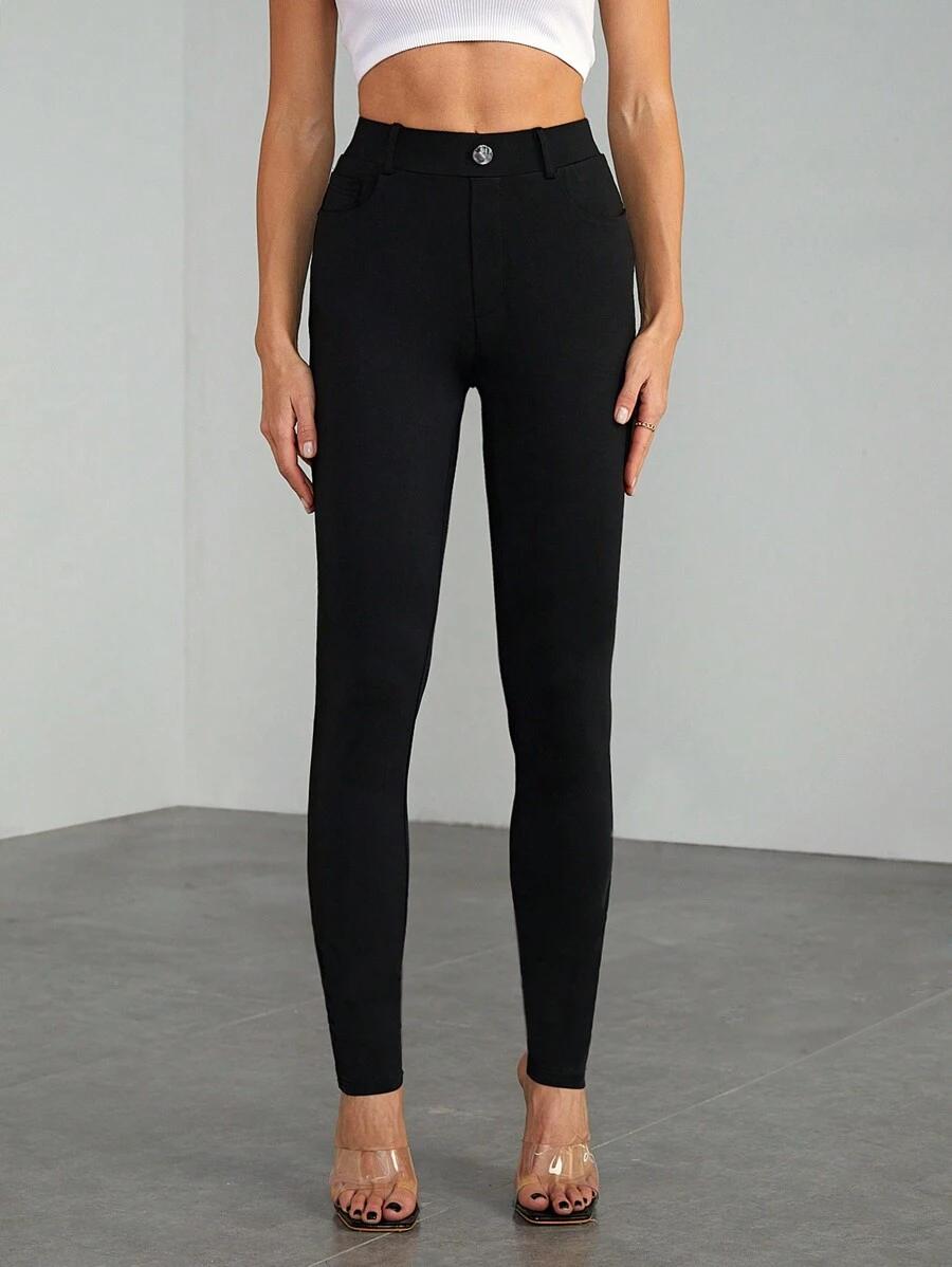 CZARNE LEGGINSY WYSOKI STAN