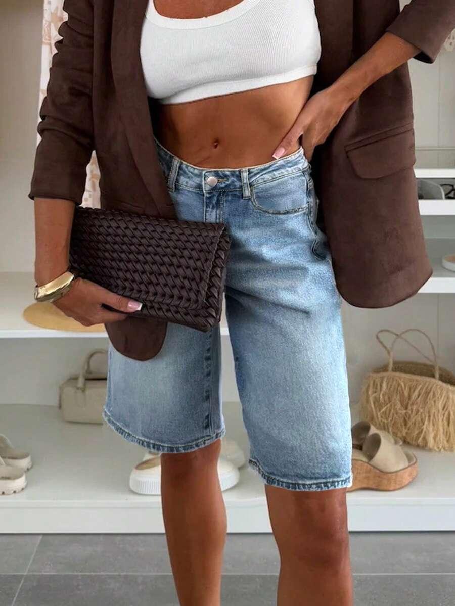 NIEBIESKIE SPODENKI JEANS