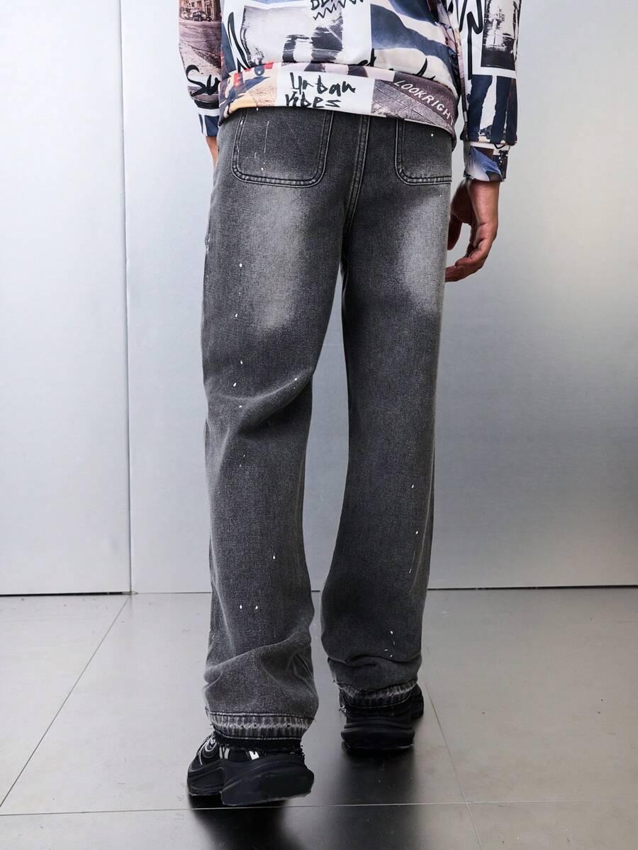 SZARE SPODNIE JEANS 
