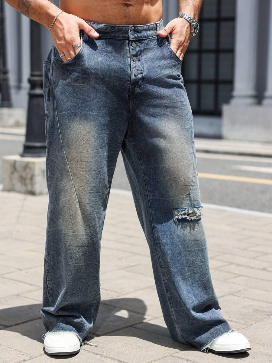 niebieskie spodnie jeans