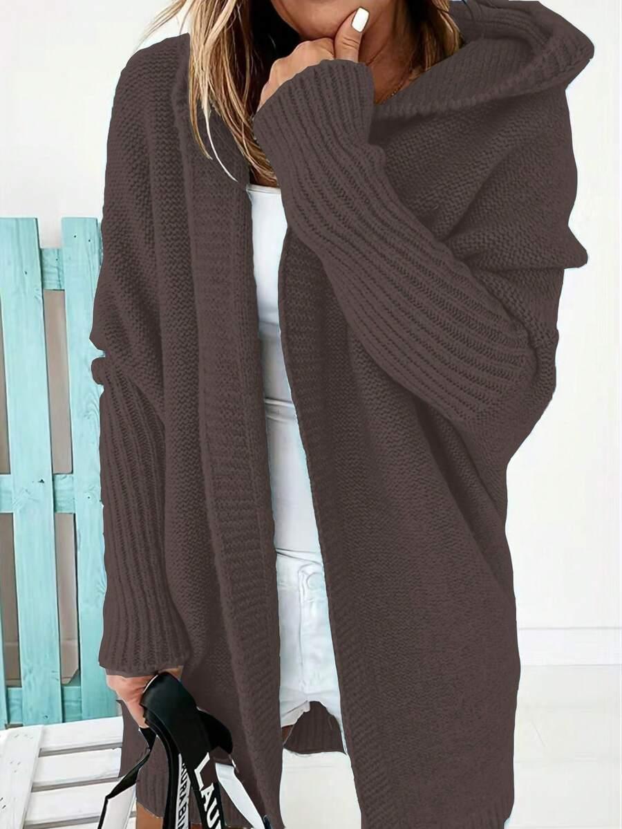 brązowy sweter kaptur
