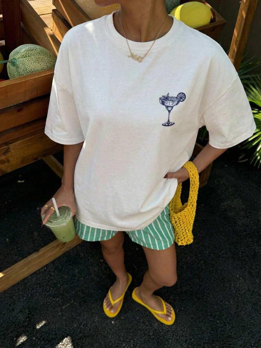 T-SHIRT OVERSIZE NADRUK MARGARITA