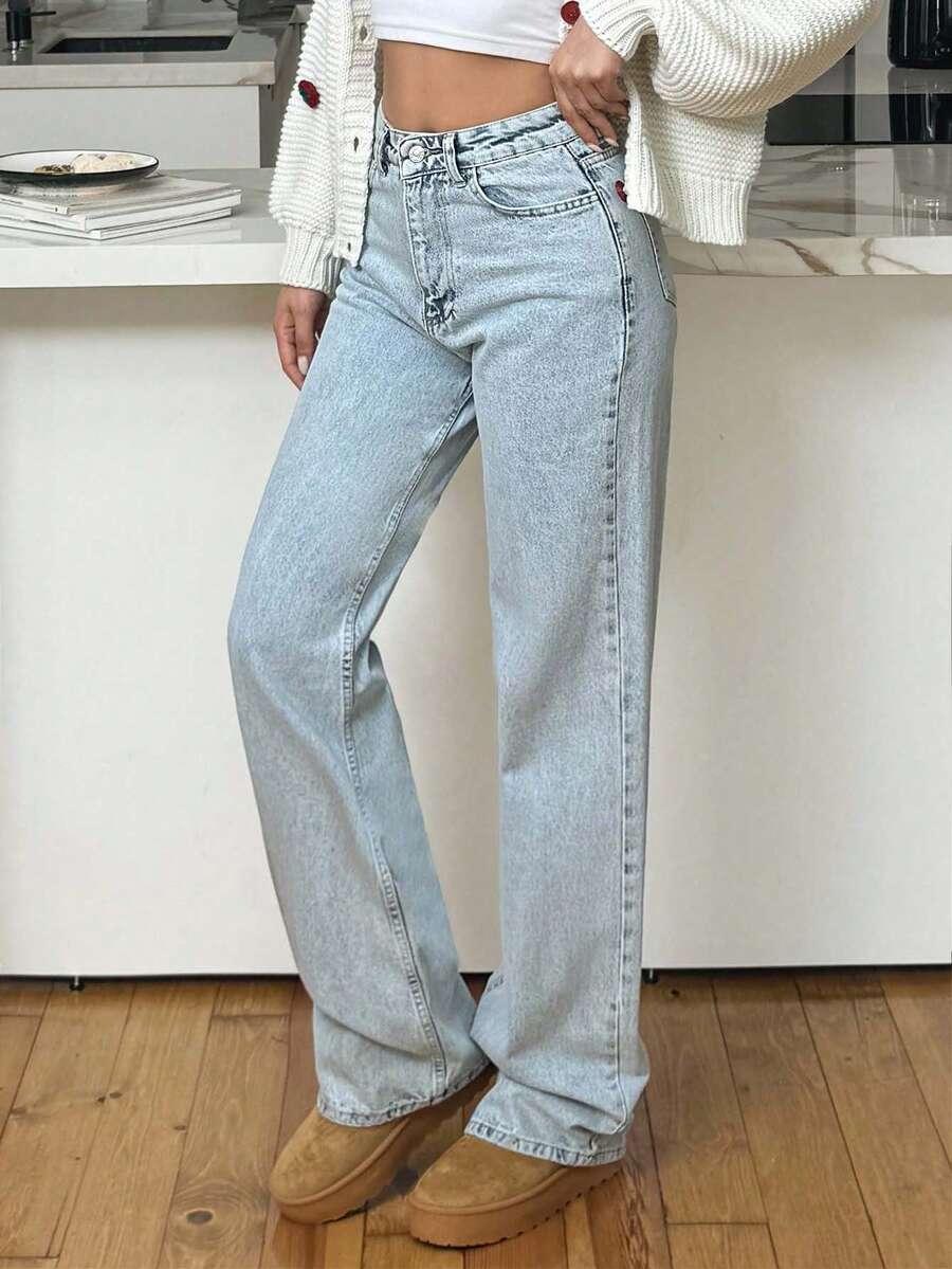 SPODNIE JEANS WYSOKI STAN