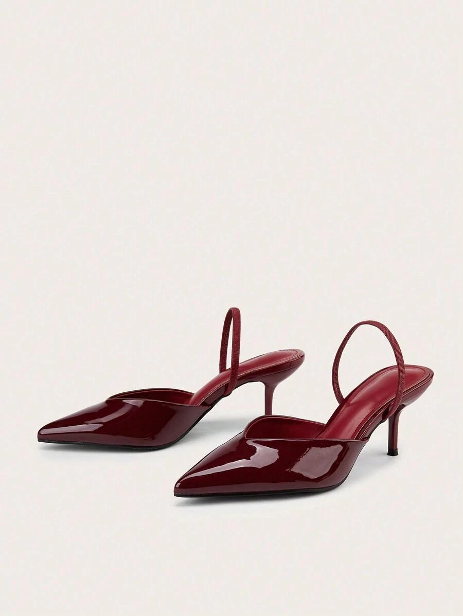 BORDOWE ELEGANCKIE KLAPKI