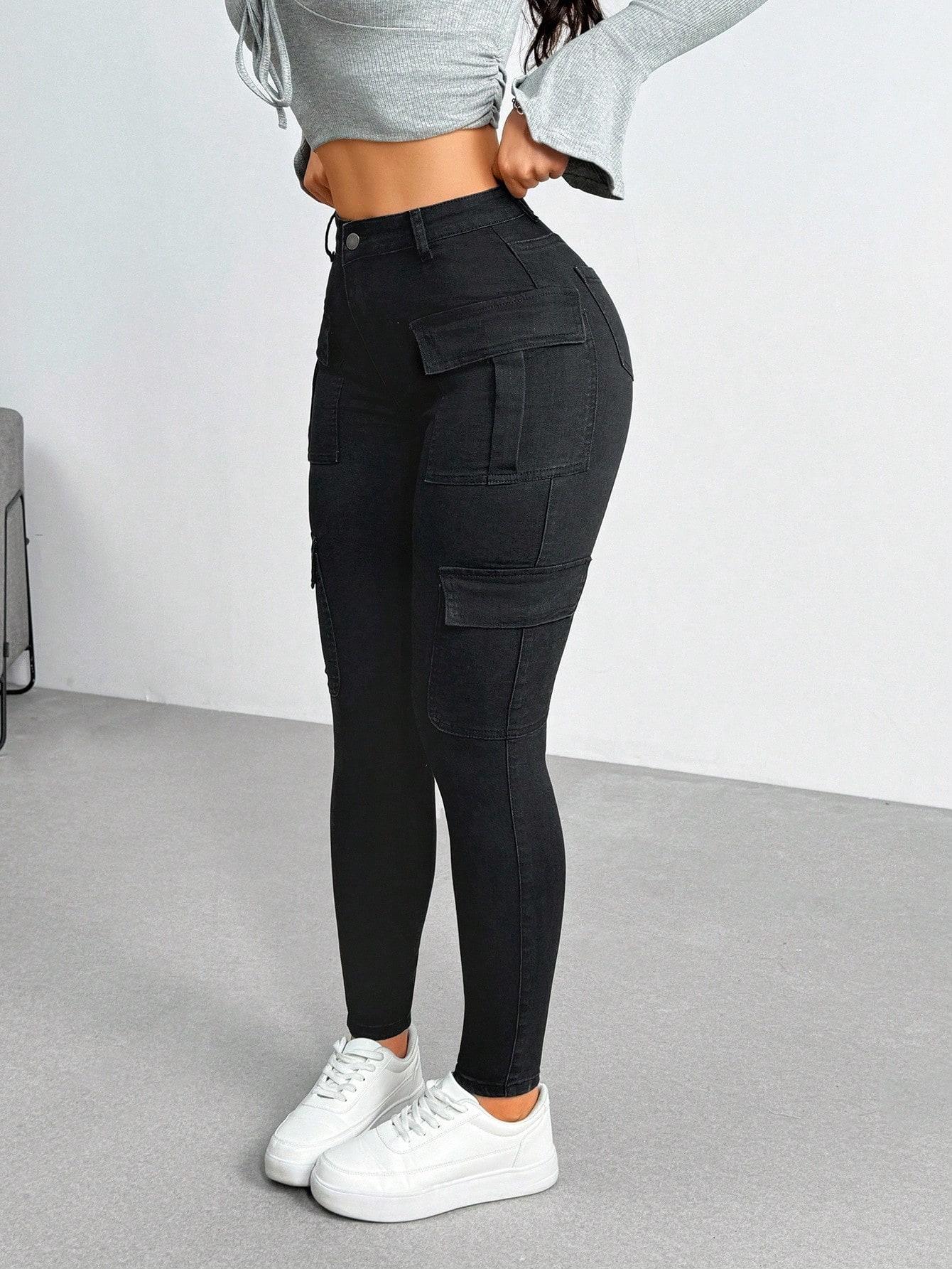 CZARNE SPODNIE JEANS