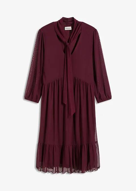 siateczkowa sukienka v-neck 