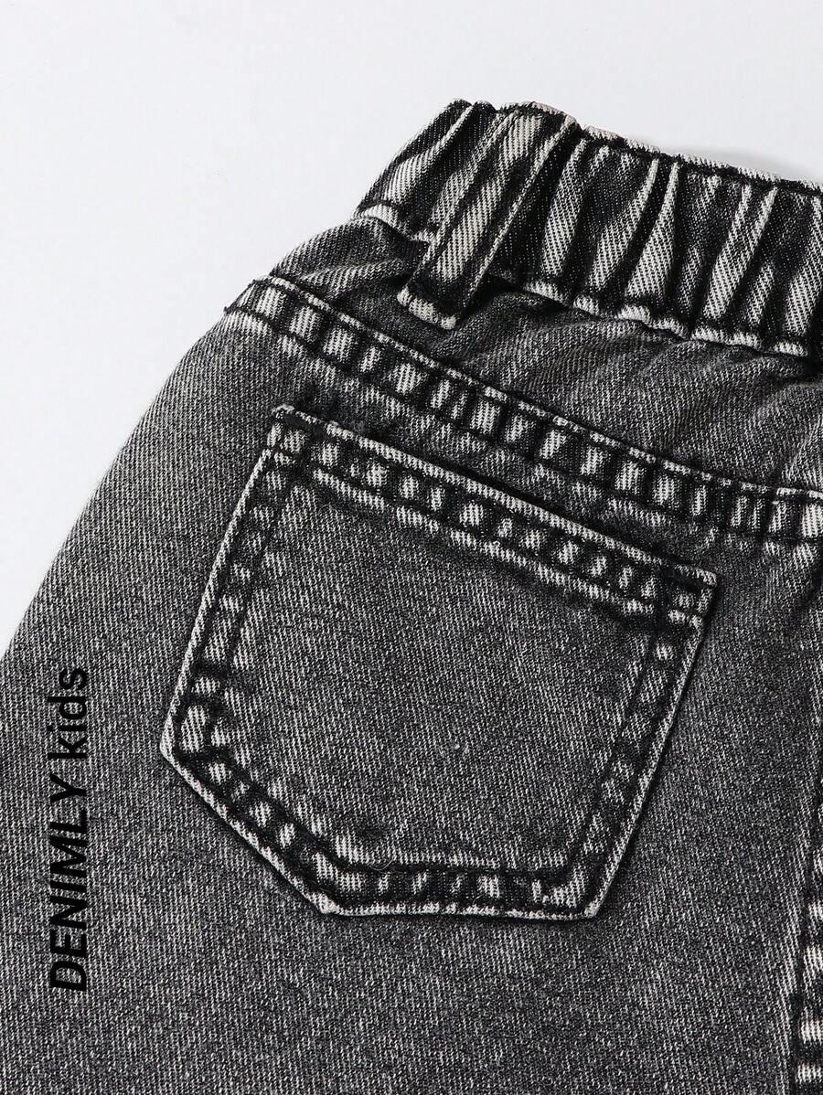szare SPODNIE JEANS