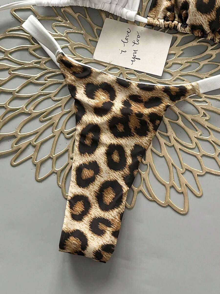 DWUCZĘŚCIOWY STRÓJ KĄPIELOWY ANIMAL PRINT