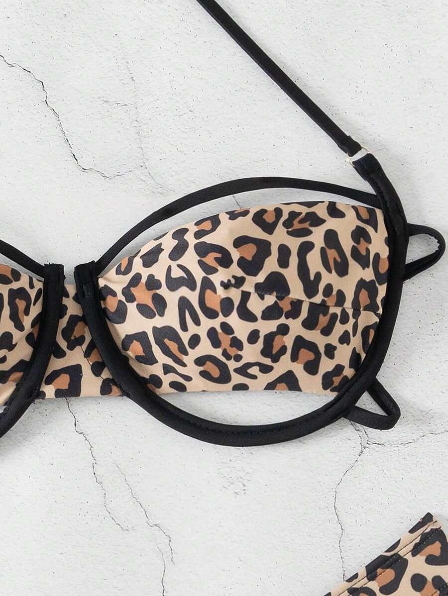 DWUCZĘŚCIOWY STRÓJ KĄPIELOWY ANIMAL PRINT