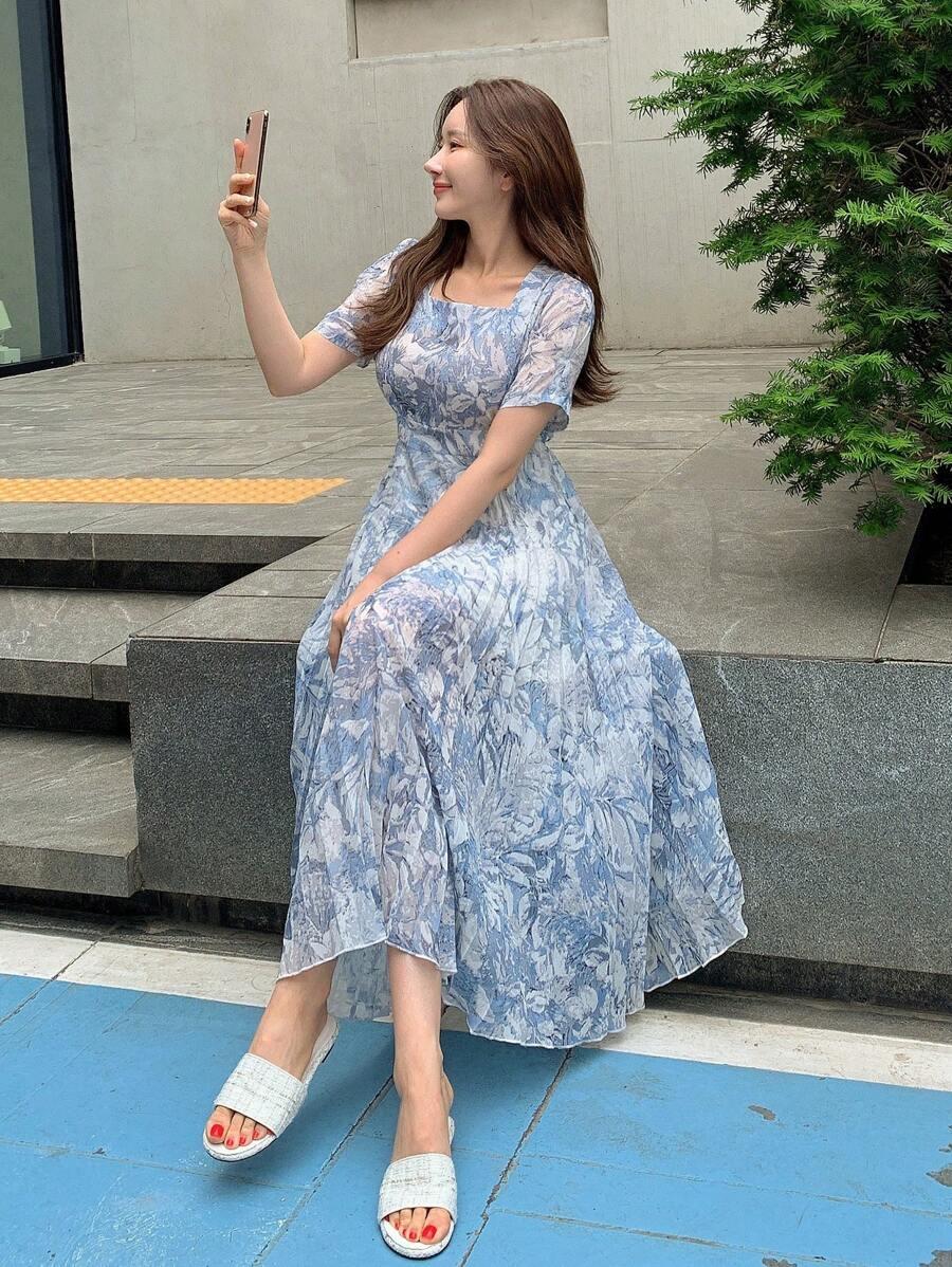 plisowana maxi sukienka