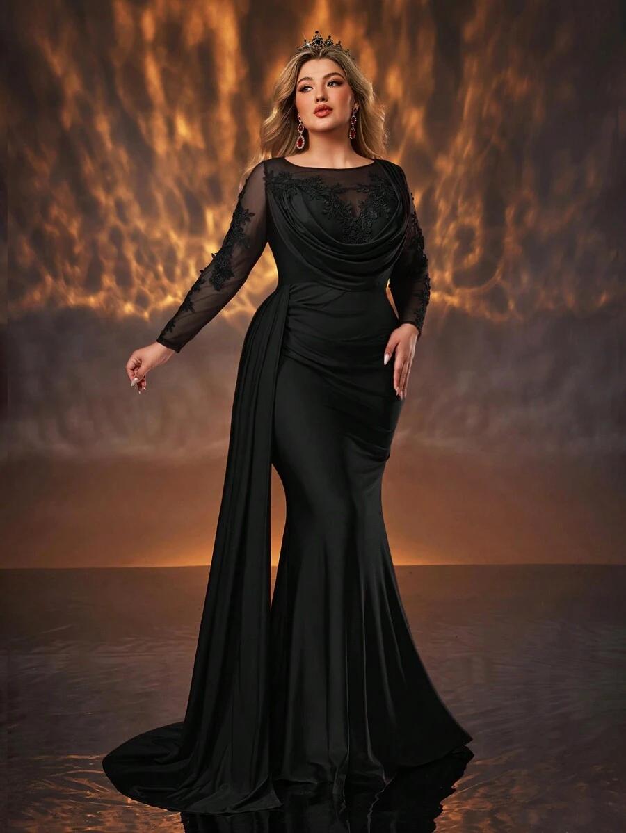 CZARNA MAXI SUKIENKA