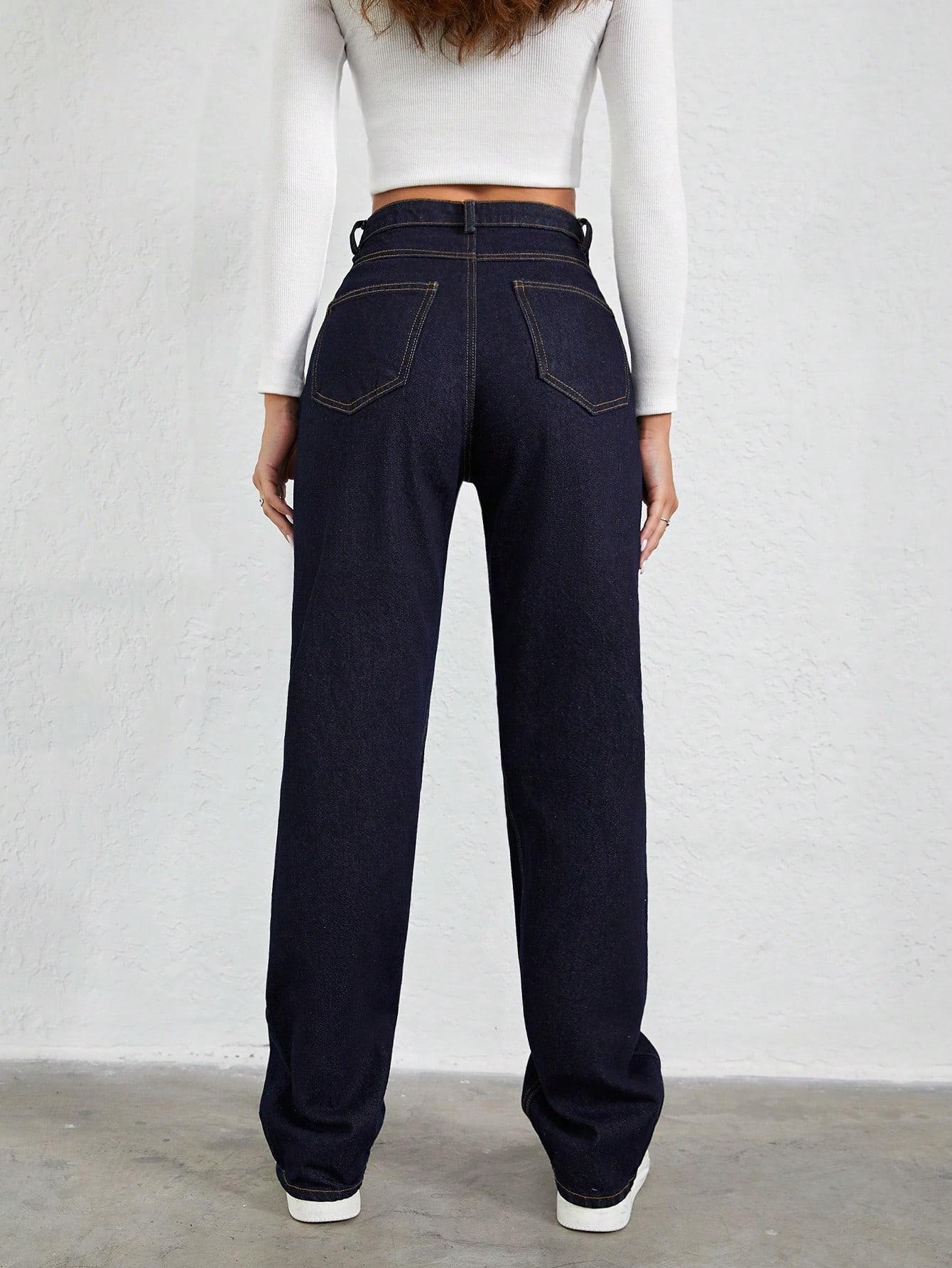PROSTE SPODNIE JEANS WYSOKI STAN