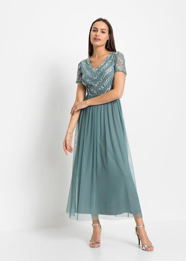 NIEBIESKA MAXI SUKIENKA 