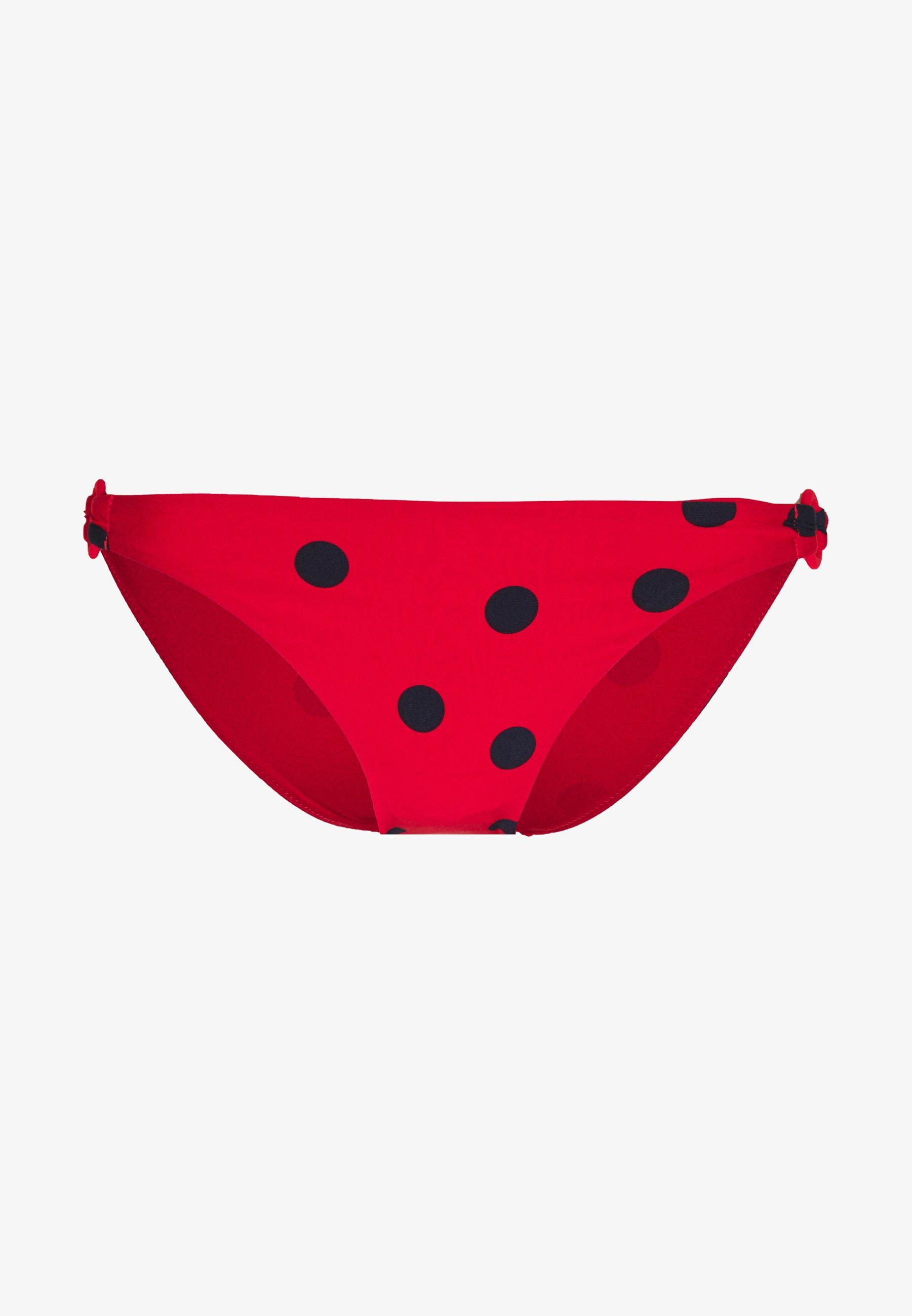 CZERWONY DÓŁ OD BIKINI GROSZKI