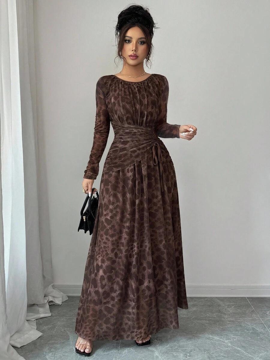 MAXI SUKIENKA ANIMAL PRINT MARSZCZENIE