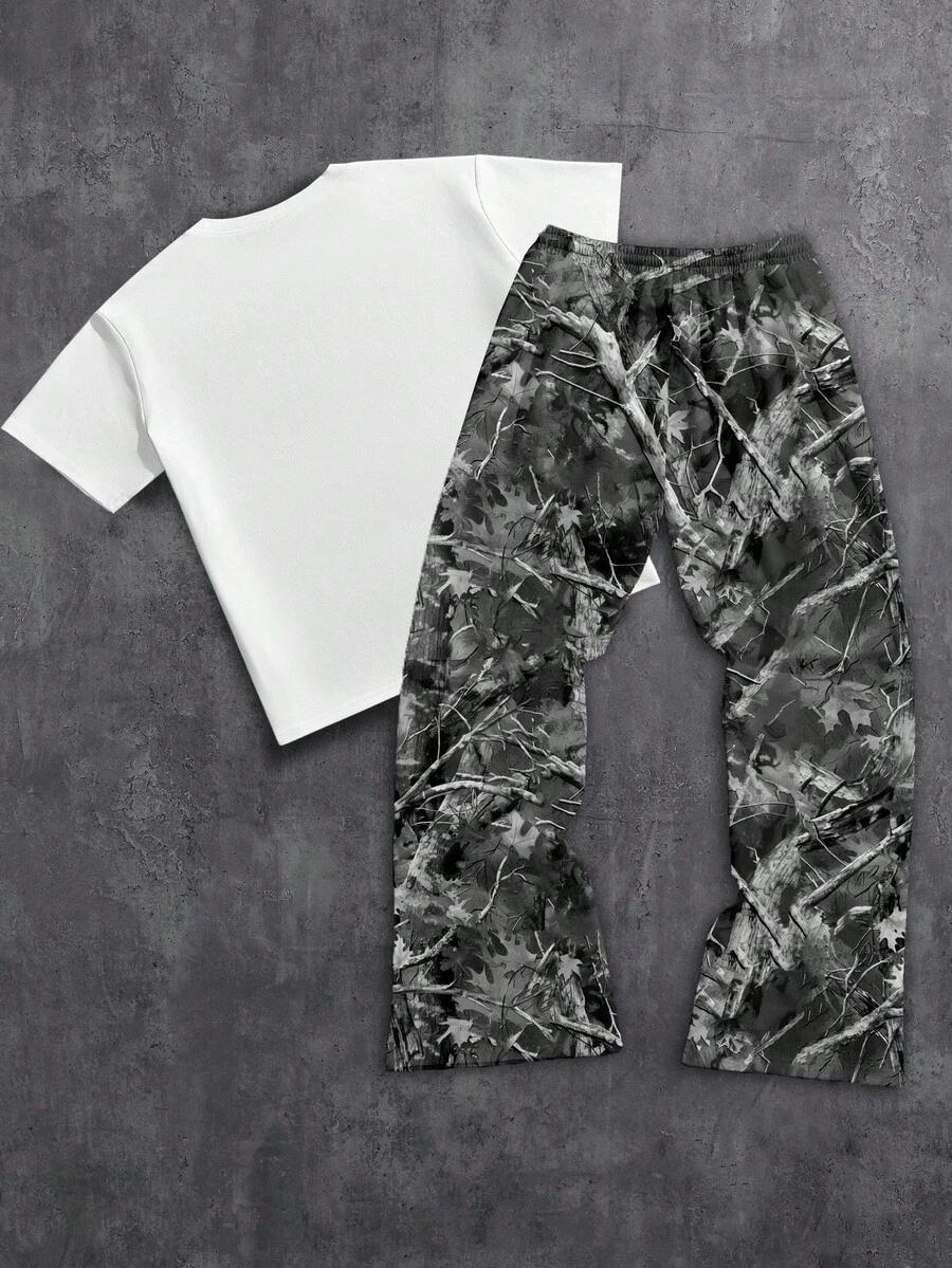 t-shirt z krótkim rękawem nadruk