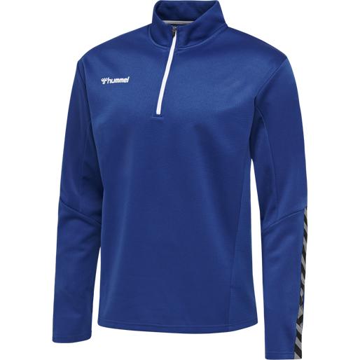 NIEBIESKA BLUZA SPORTOWA STÓJKA LOGO ZIP