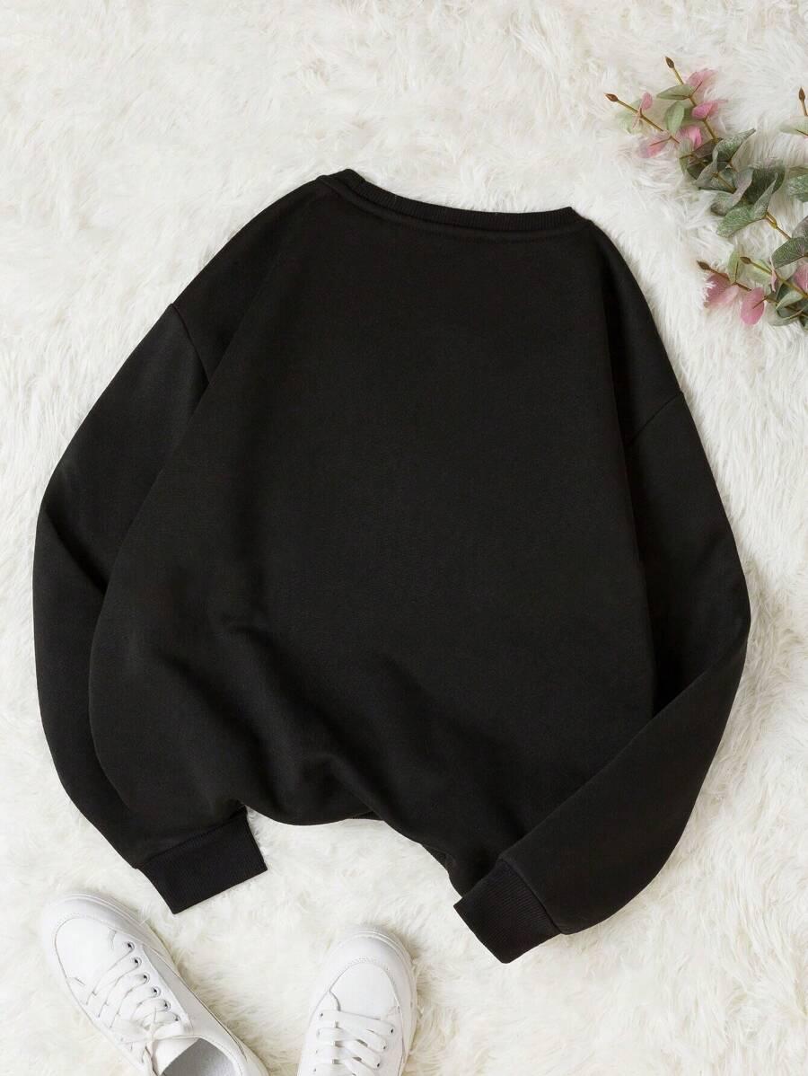 czarna bluza nadruk