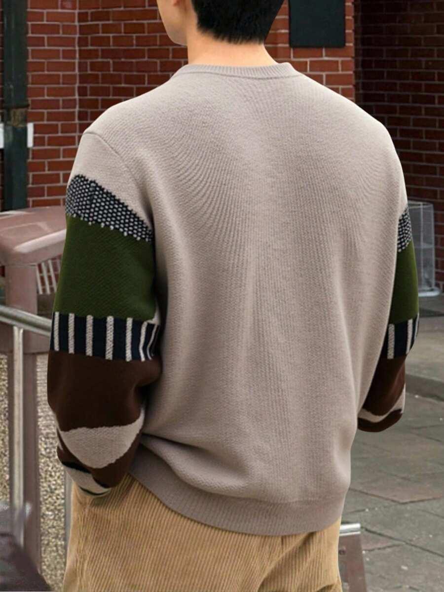 SWETER MĘSKI ZE WZOREM 