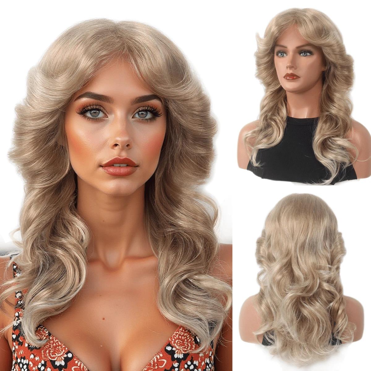 blond peruka włosy syntetyczne